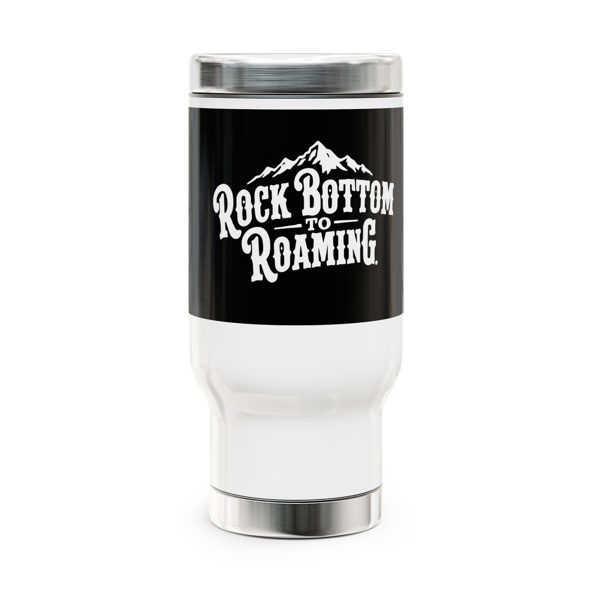 Rock Bottom to Roaming 14oz Stainless Travel Mug with Handle