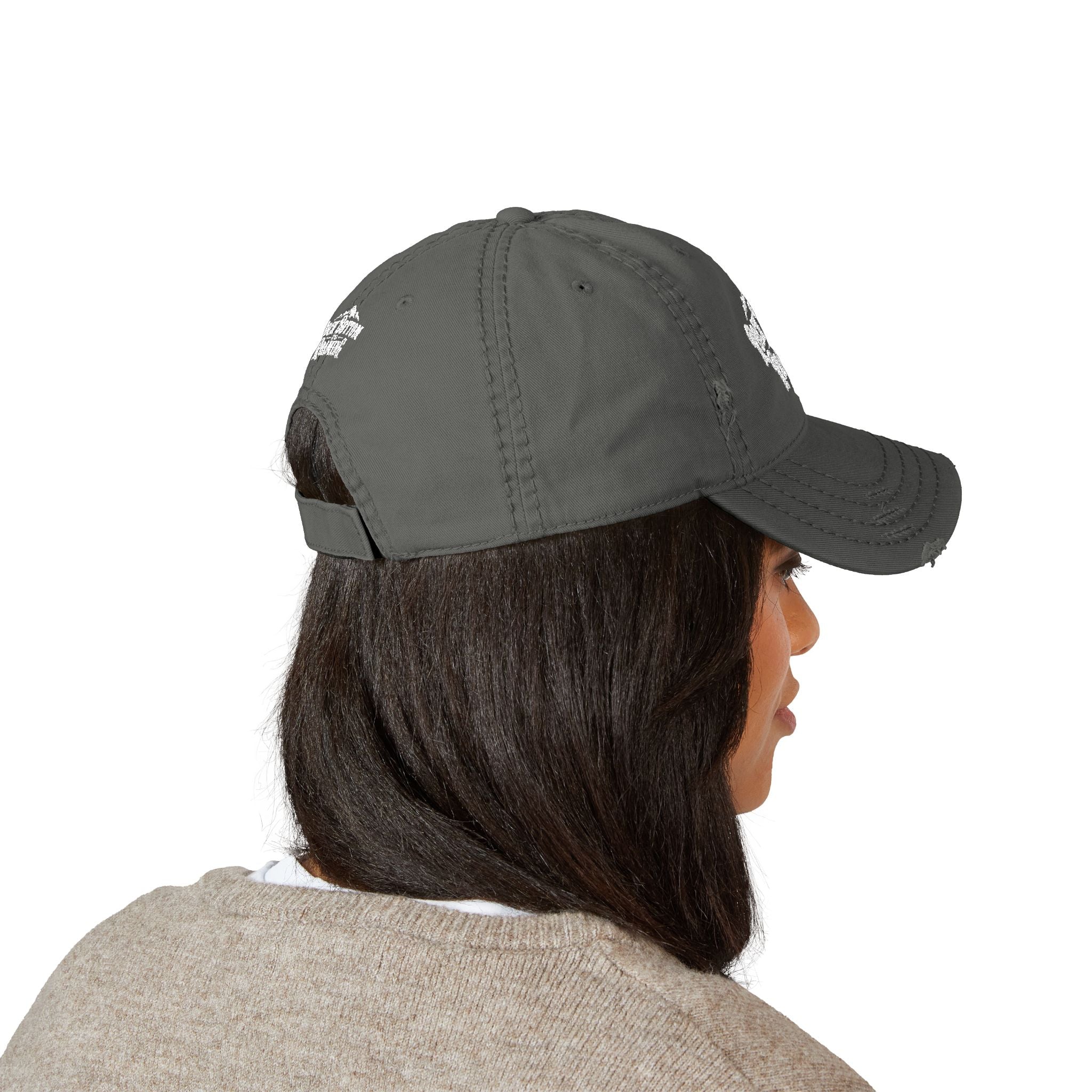 Rock Bottom Roaming Dad Hat | Distressed Embroidered Mountain Logo
