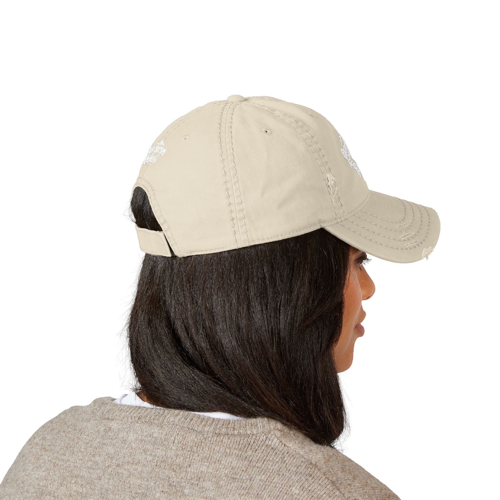 Rock Bottom Roaming Dad Hat | Distressed Embroidered Mountain Logo