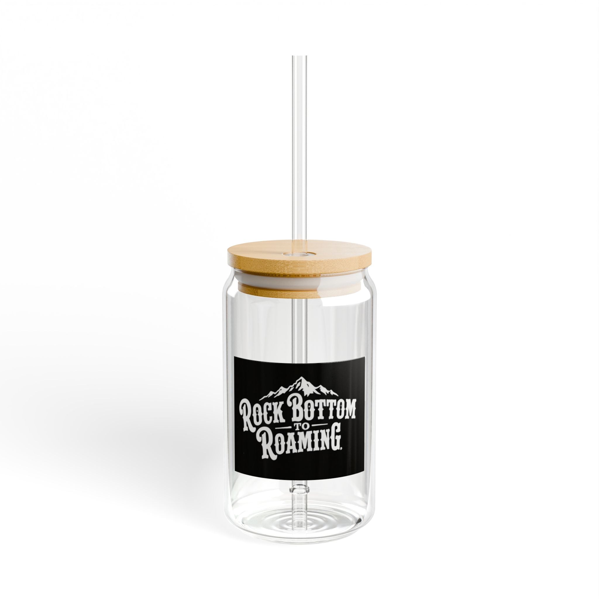 Rock Bottom to Roaming 16oz Sipper Glass – Reusable Straw Tumbler