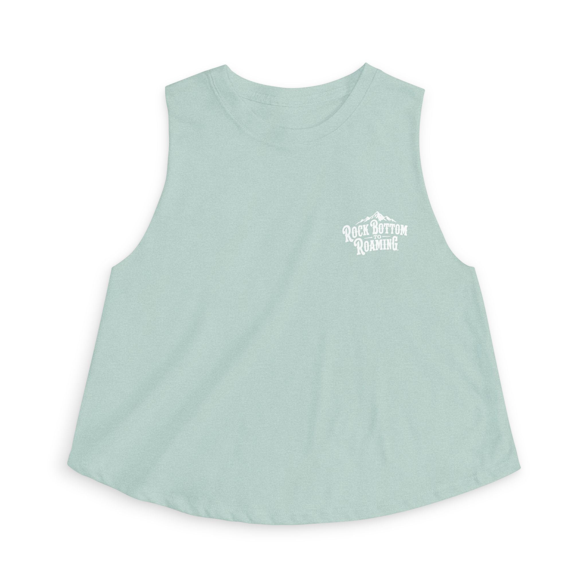 Rock Bottom Roadhouse Crop Top | Retro Bar Logo, Sleeveless Tank