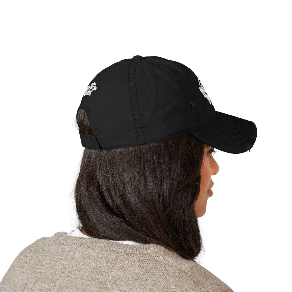 Rock Bottom Roaming Dad Hat | Distressed Embroidered Mountain Logo