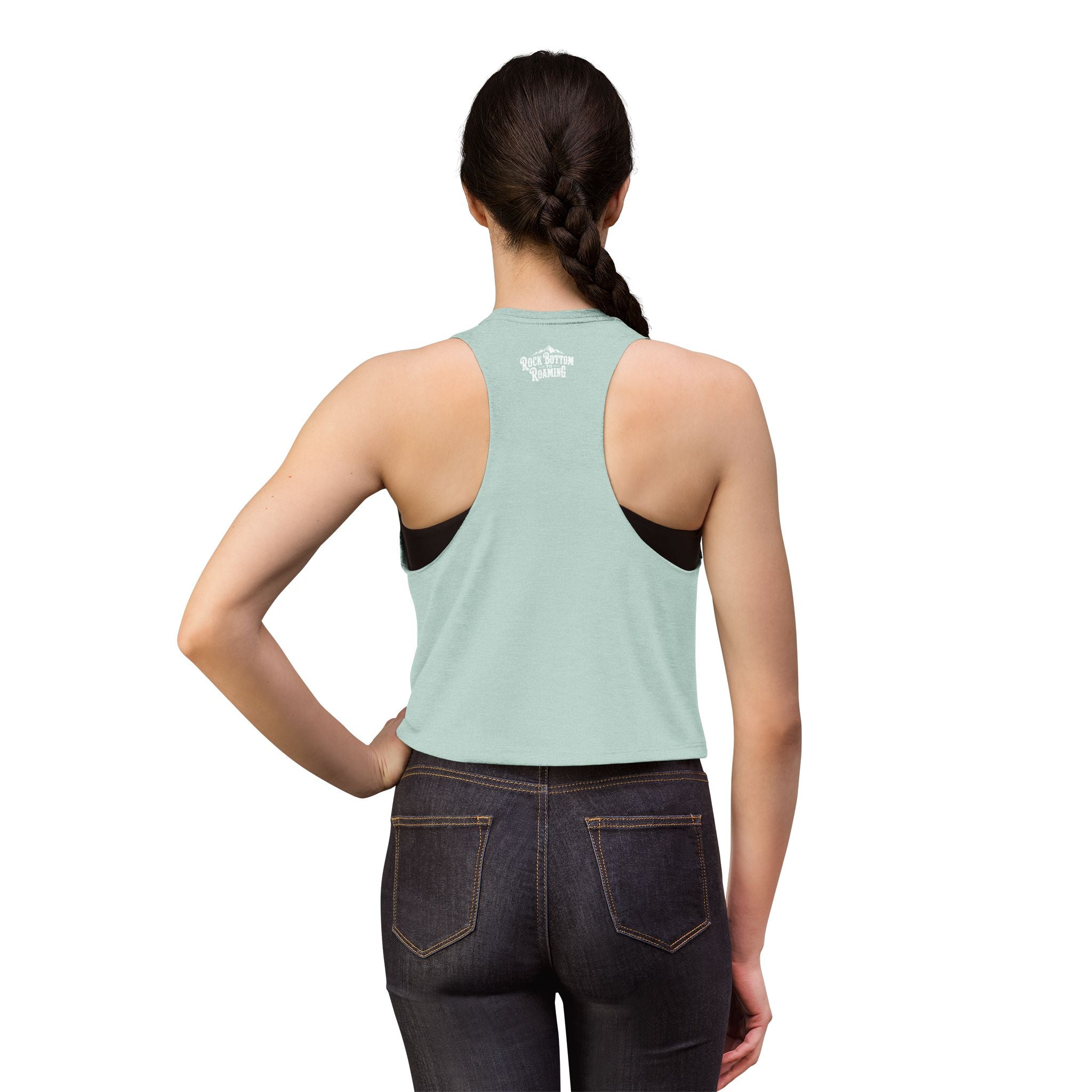 Rock Bottom Roadhouse Crop Top | Retro Bar Logo, Sleeveless Tank